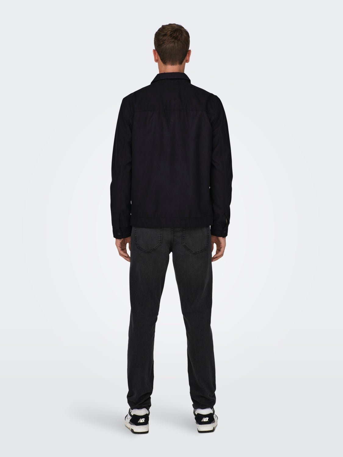 Biker jacket with chest pockets