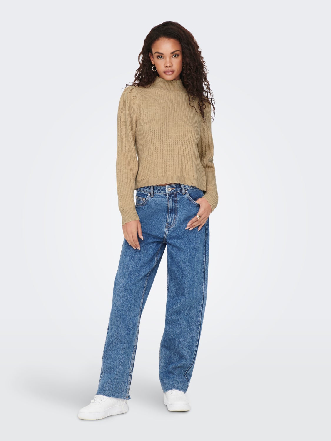 high neck Knitted Top