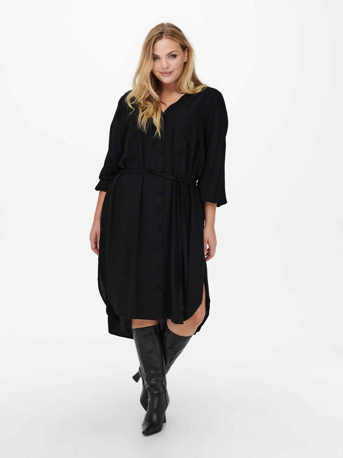 Curvy viscose Shirt dress