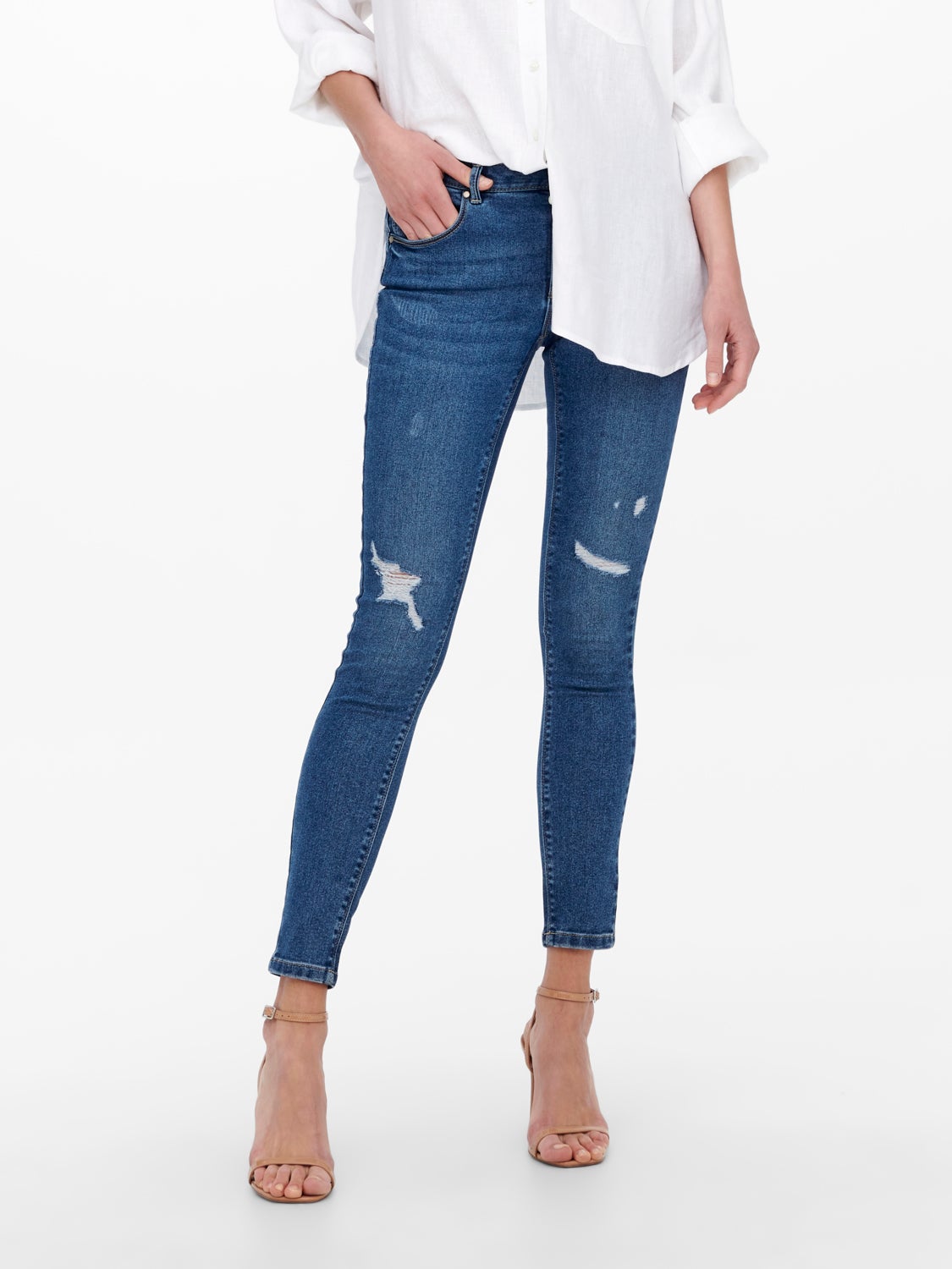 ONLDaisy life reg push ankle Skinny fit jeans
