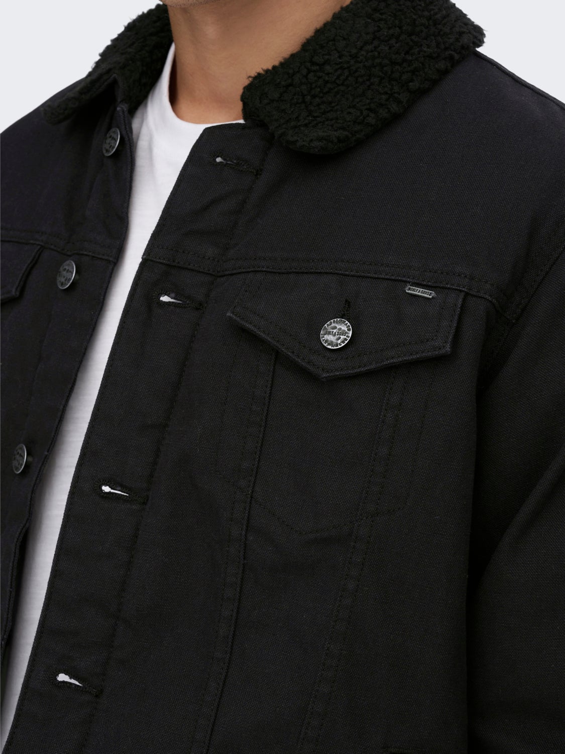 Canvas Jacket with Teddy