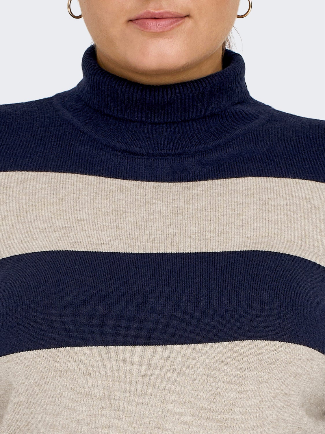 Roll neck Curve Pullover