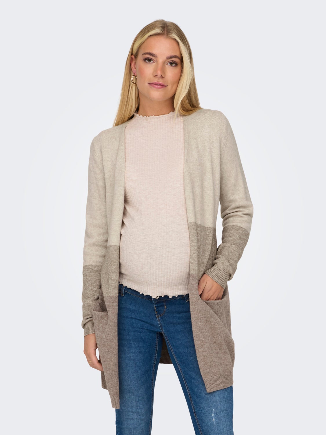 Mama Long Belt Knitted Cardigan
