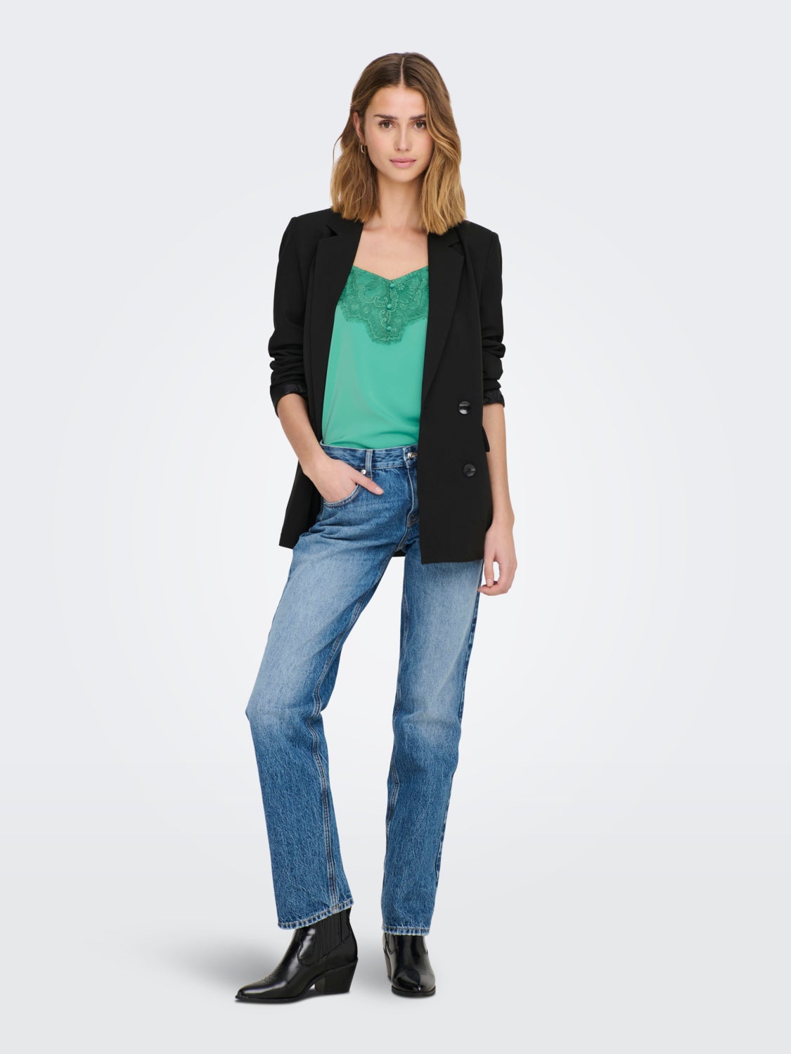 Regular Fit V-Neck Top