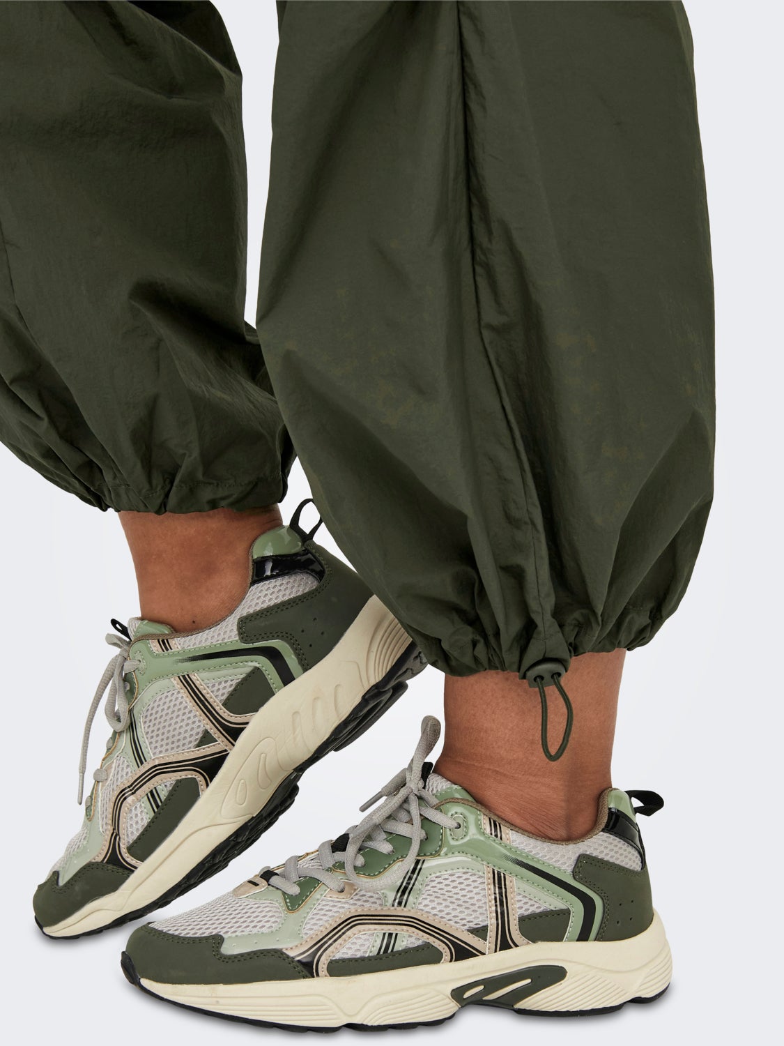 Curvy Parachute Cargo Pants