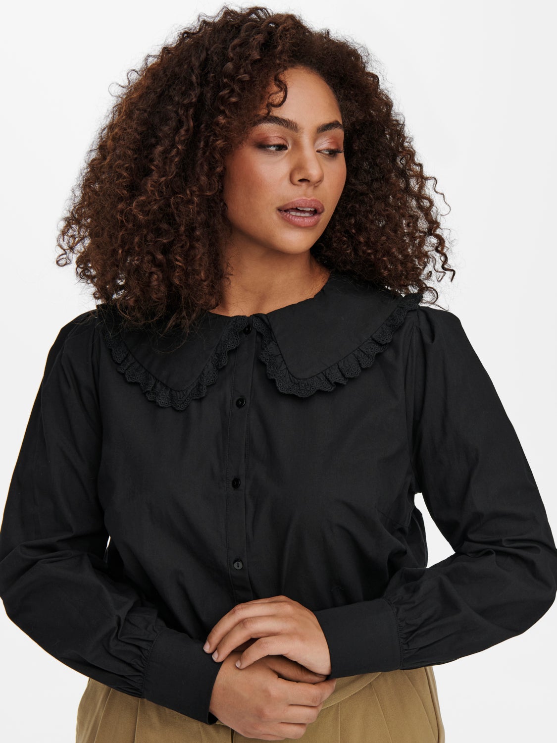 Curvy collar detail Shirt