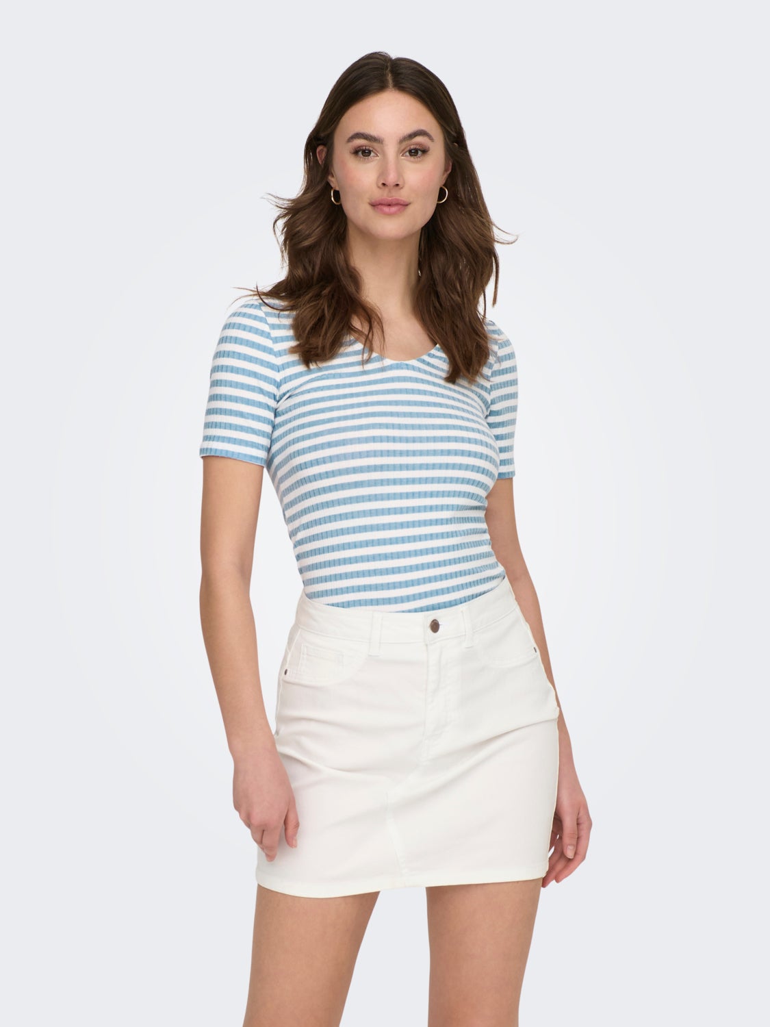 Striped V-Neck Top