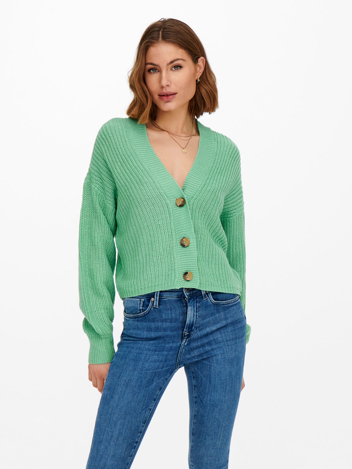 Solid colored Knitted Cardigan