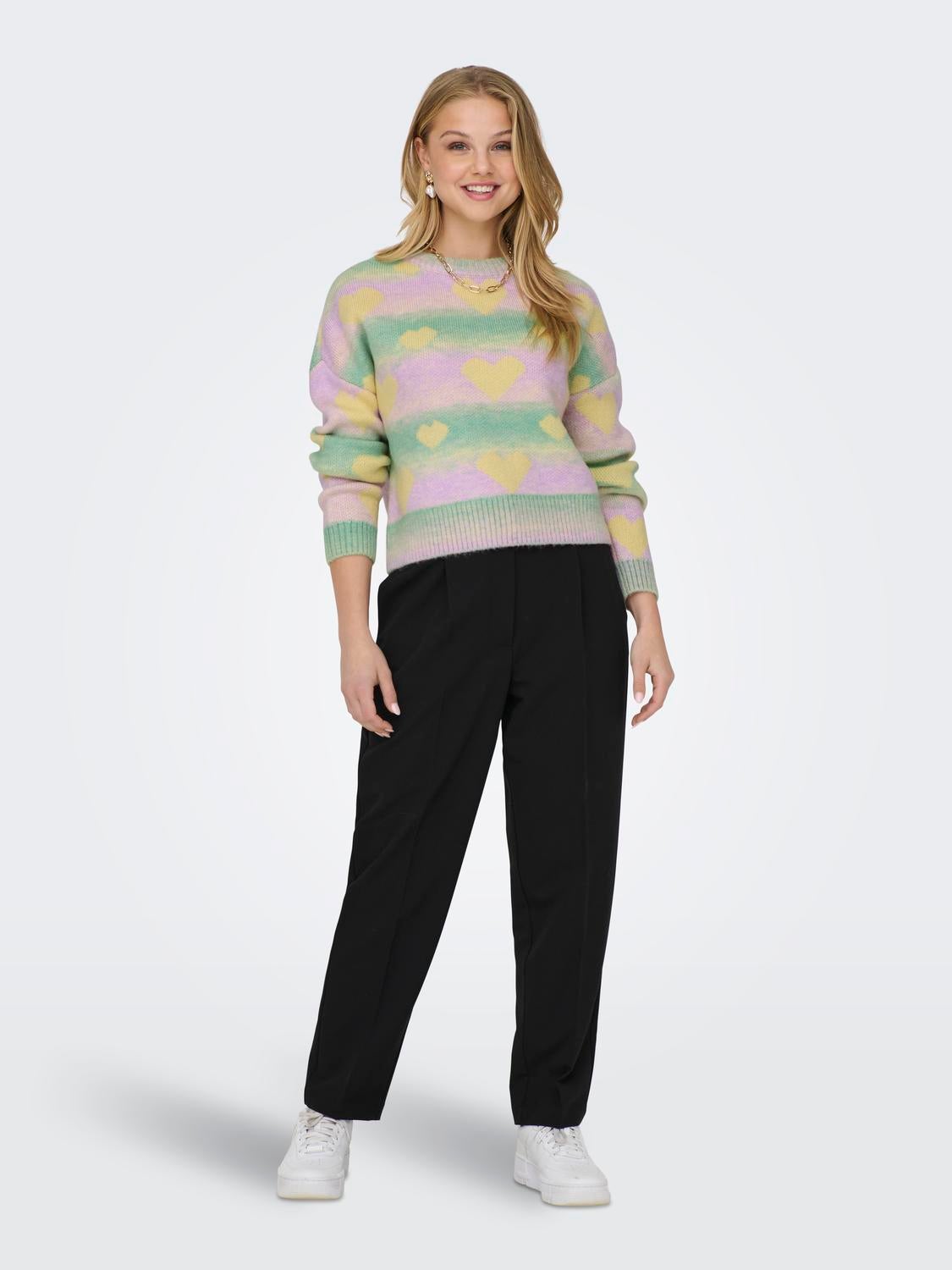 Heart Knitted Pullover