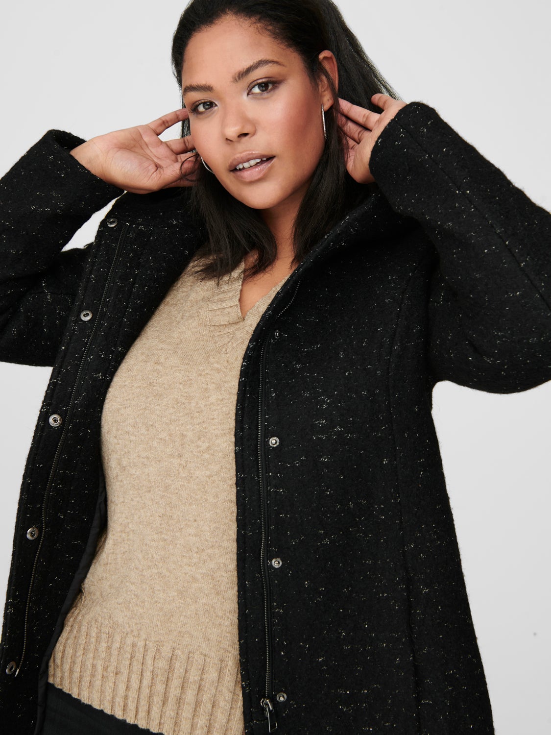 Curvy wool Coat