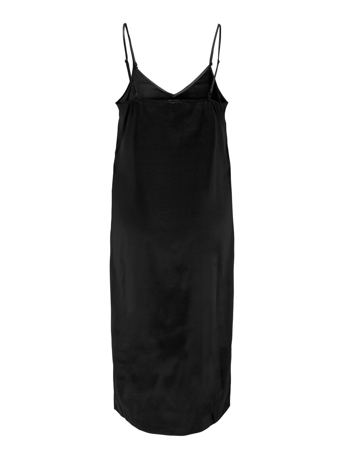 V-Neck Midi Satin Dress