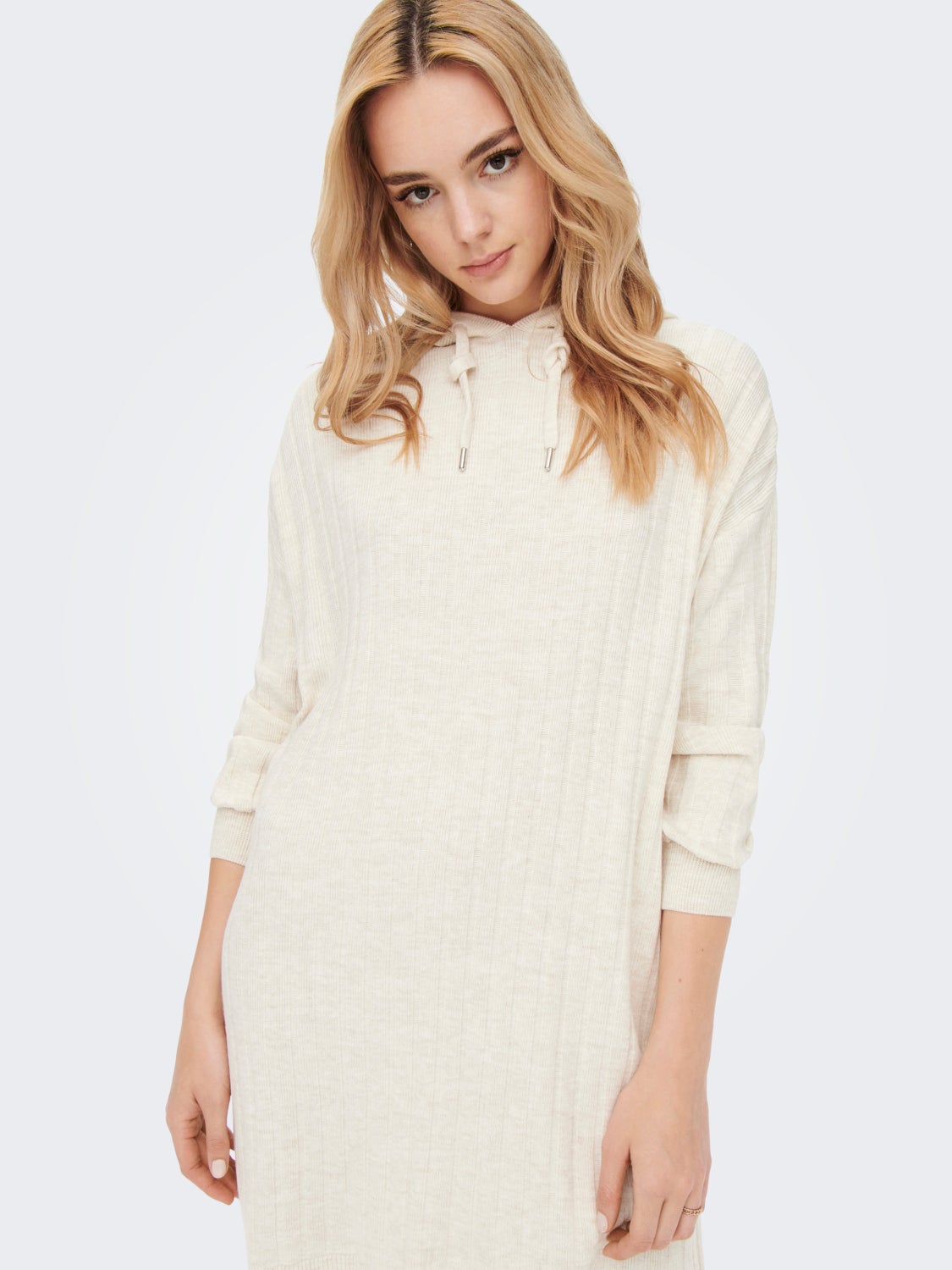 Knitted hoodie dress