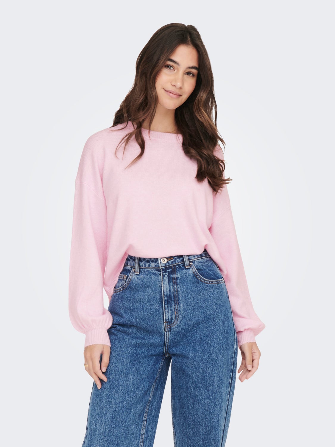 O-Neck Balloon sleeves Pullover