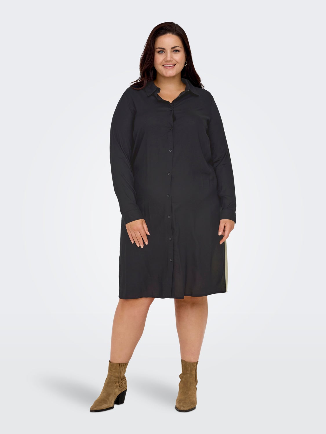 Curvy midi shirt dress