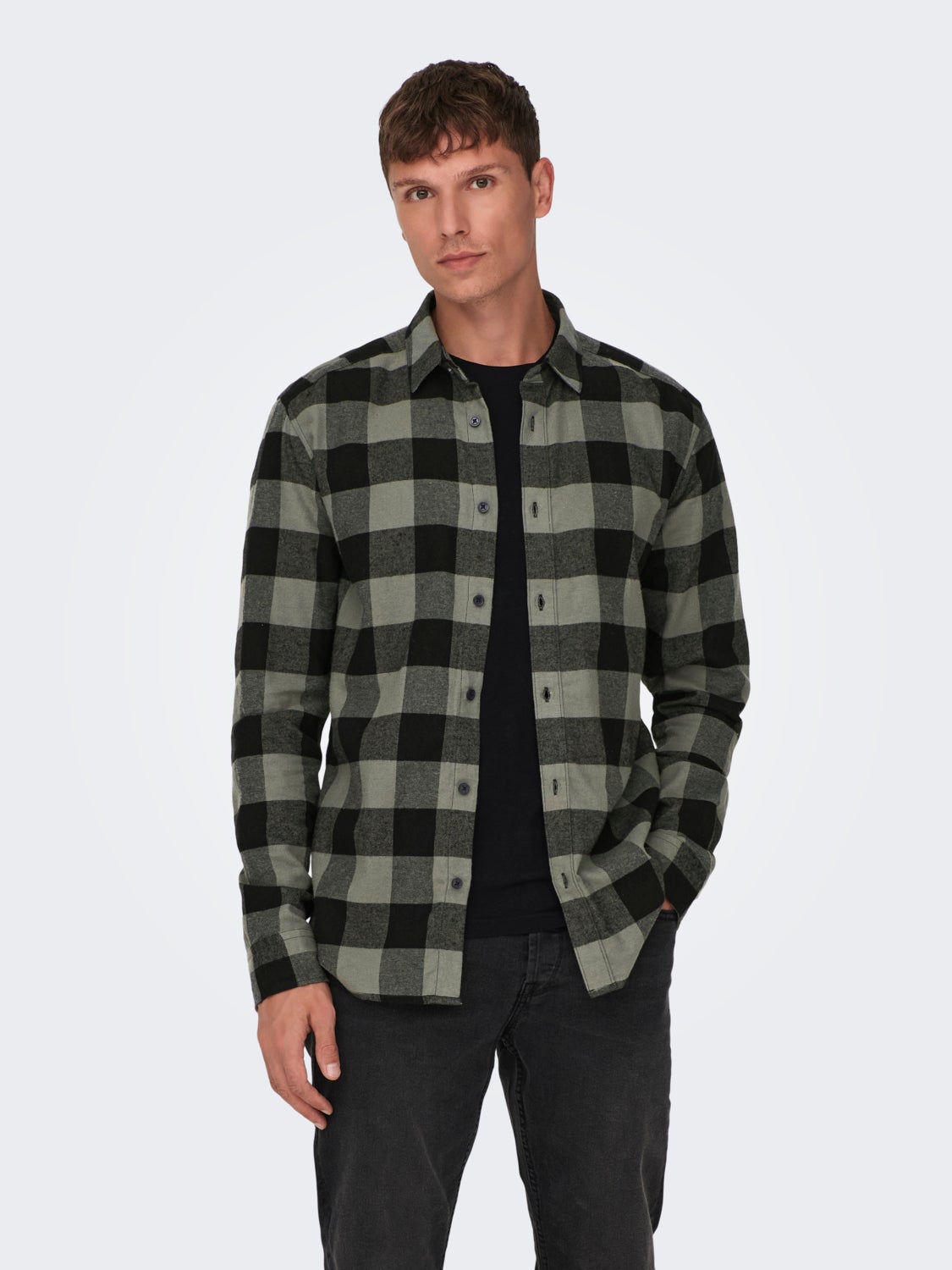 Slim fit checked shirt