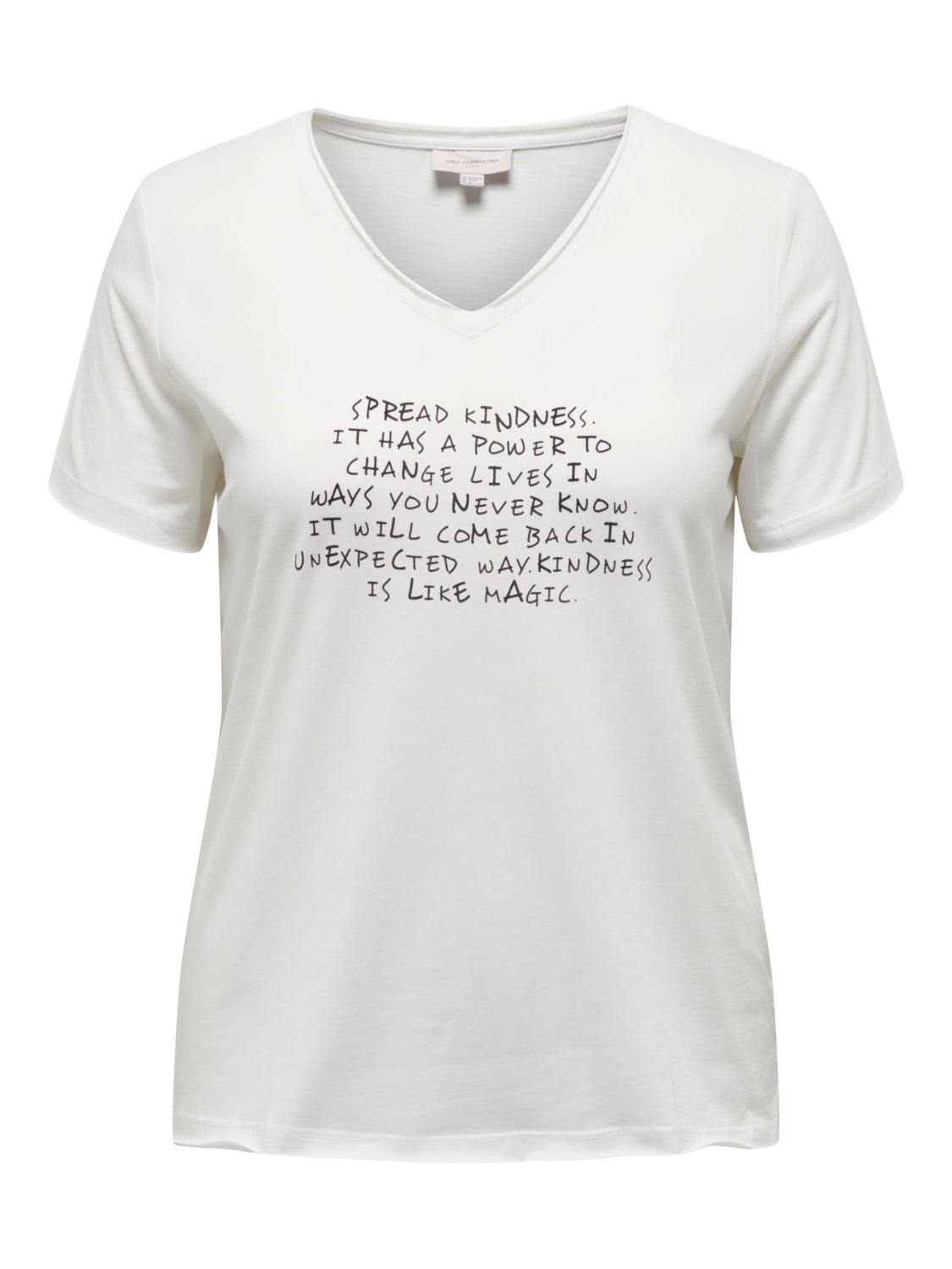 Curvy Printed v-neck T-shirt