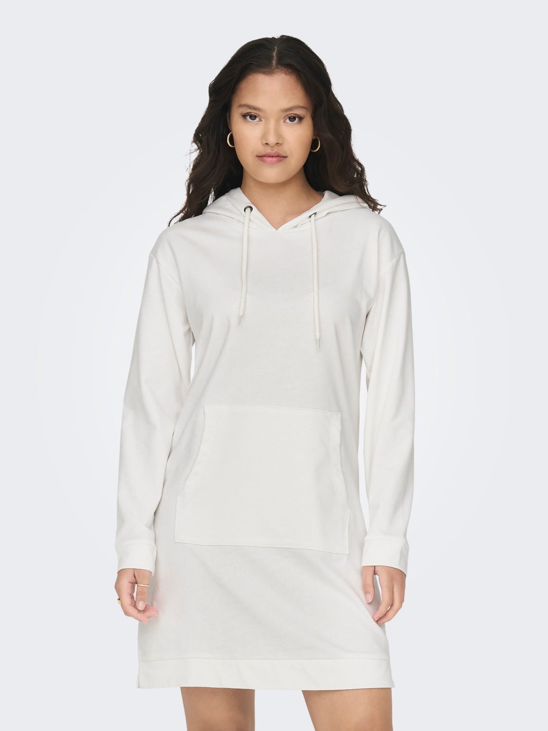 Sweat dress with o-neck