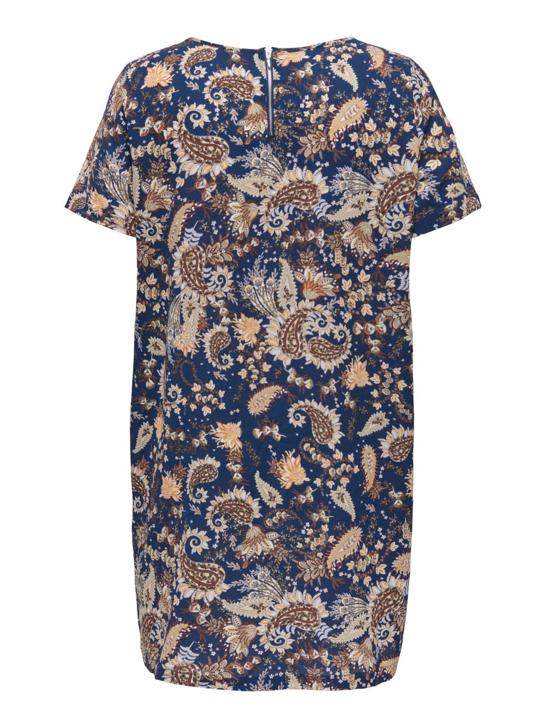 Curvy printed zip dress