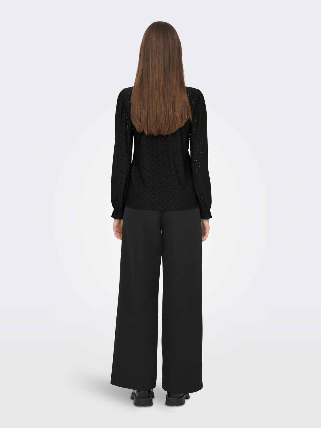 high neck top with long sleeves