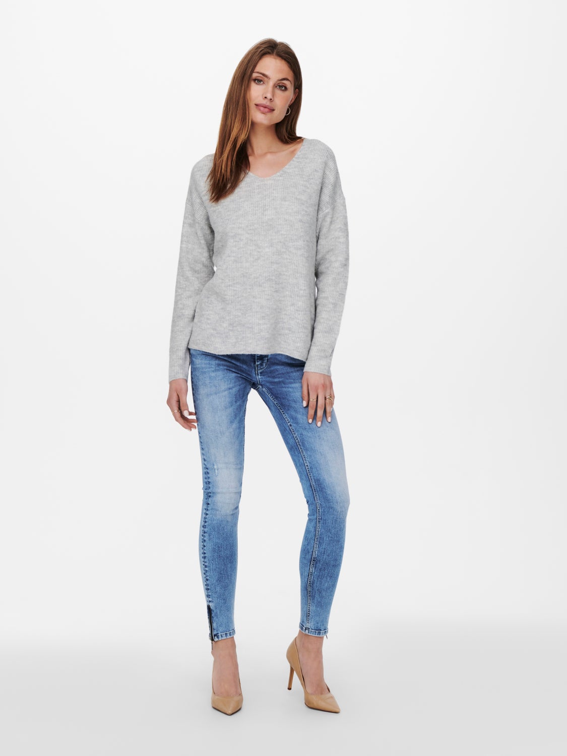 V-neck Knitted Pullover