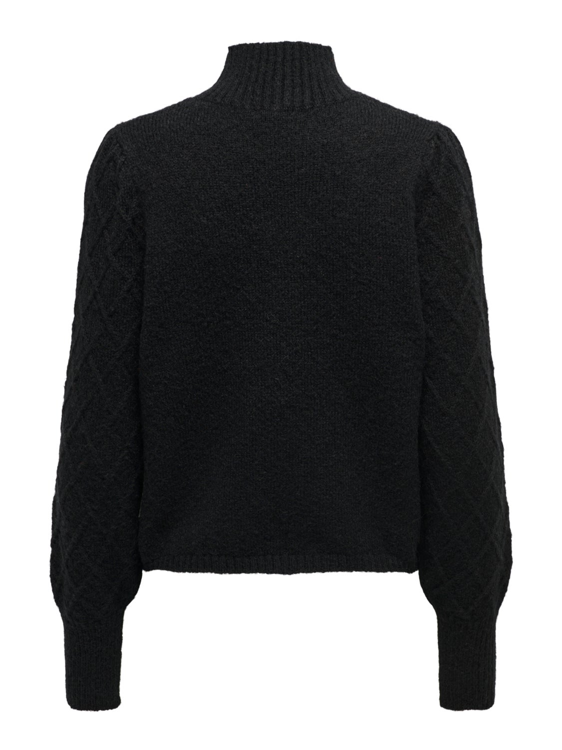 Knit pullover with high neck