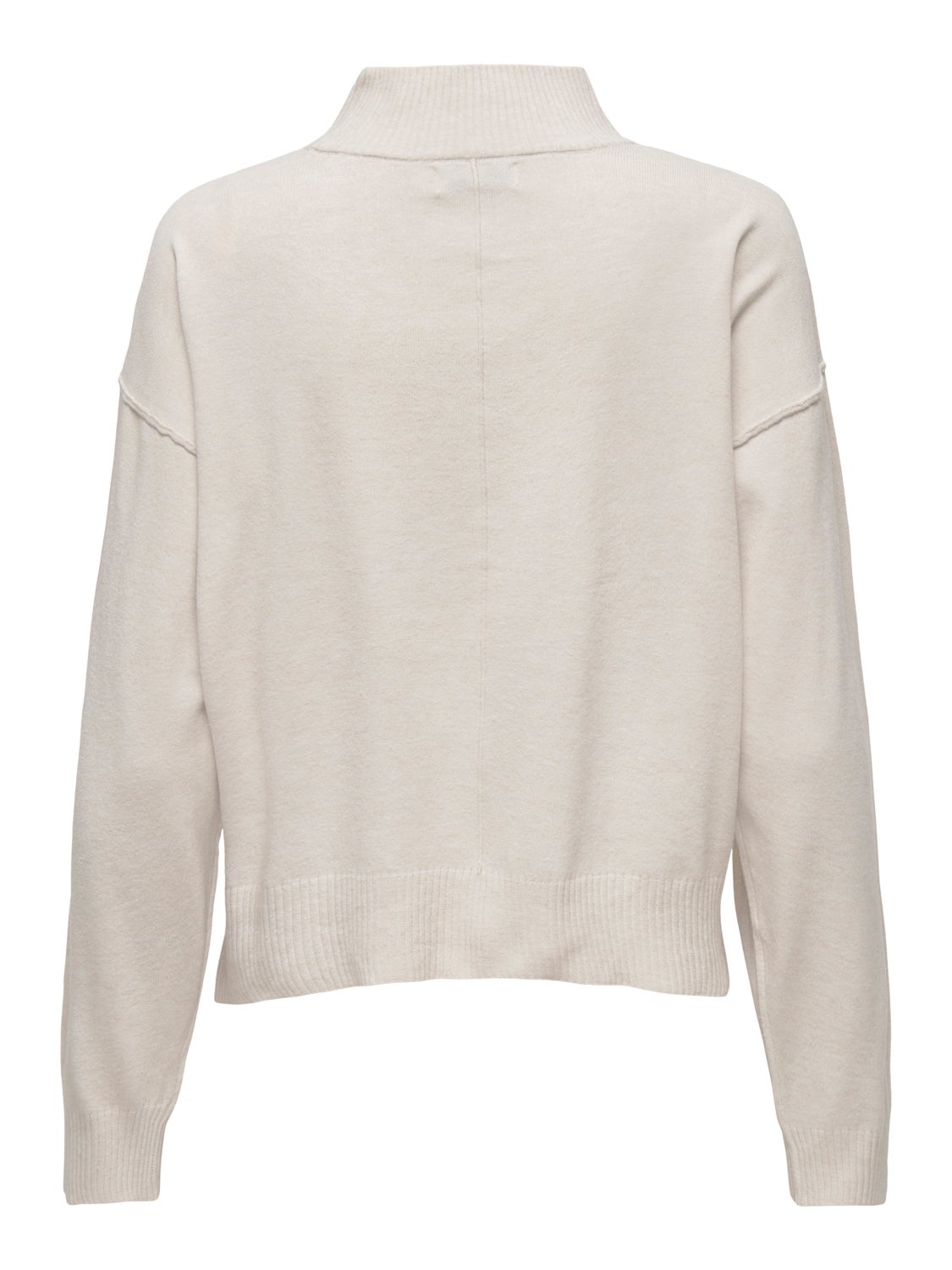 Knitted pullover with high neck