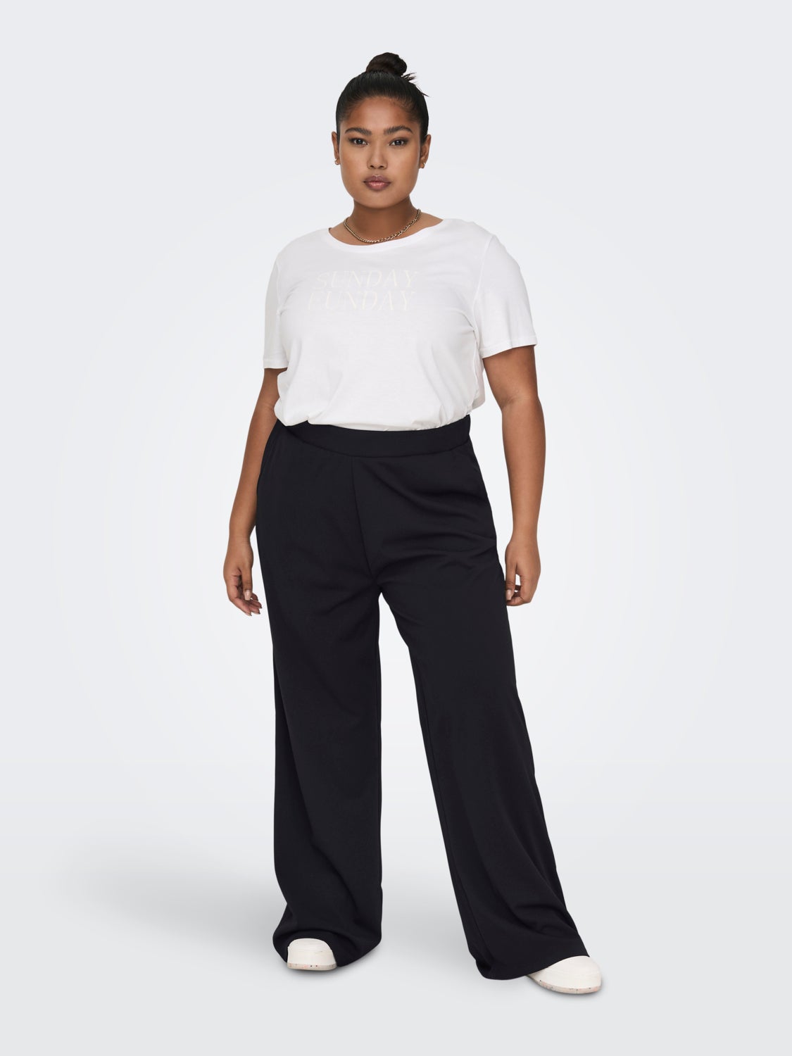 Curvy straight fit trousers