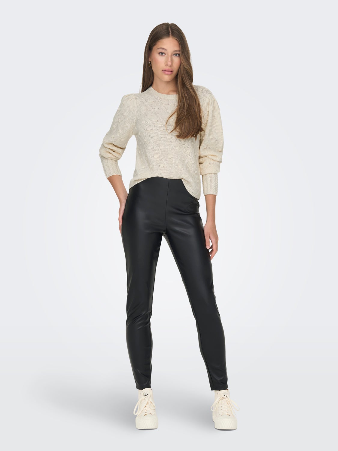 Textured knitted pullover