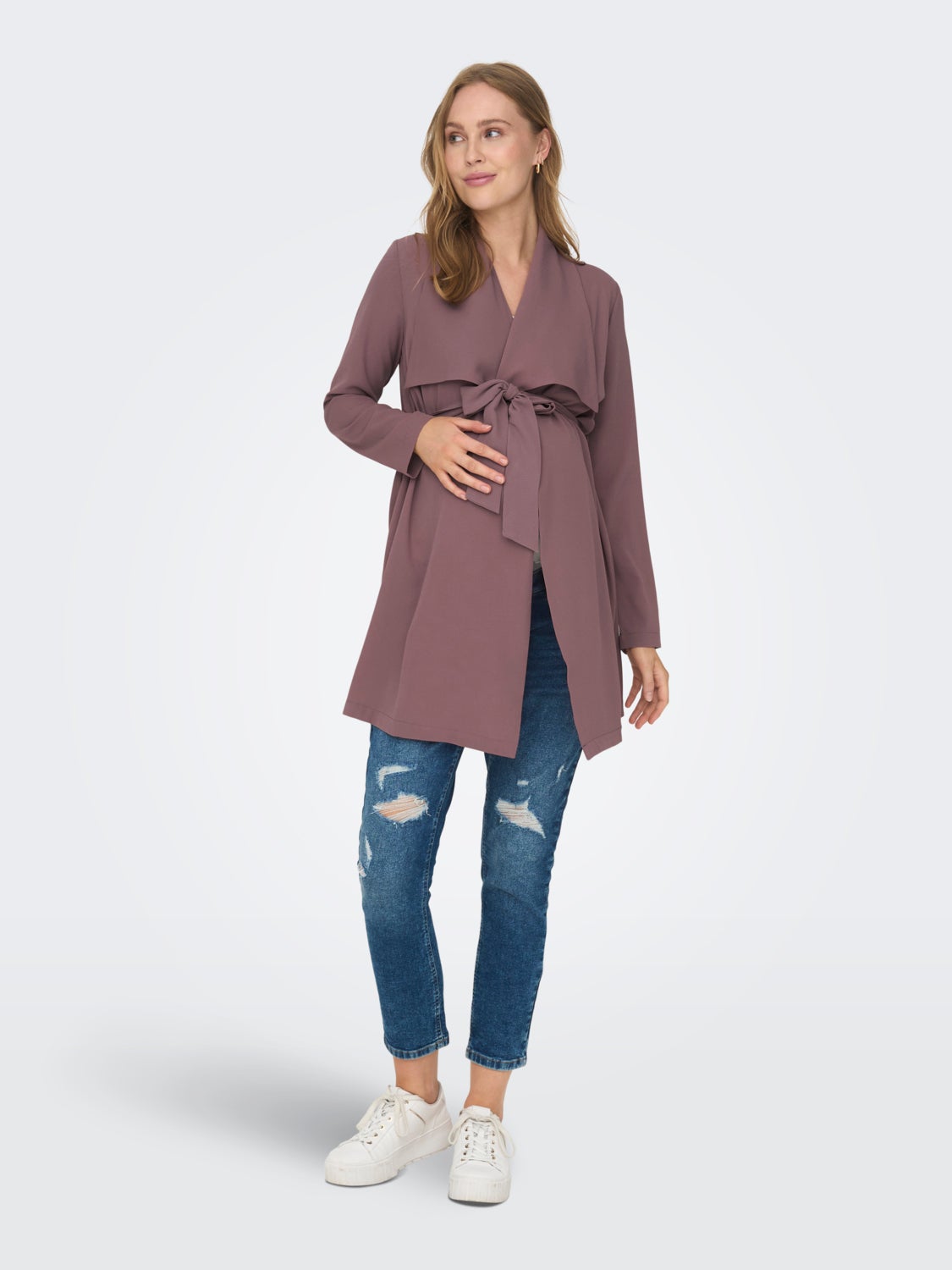 Mama tie belt cardigan
