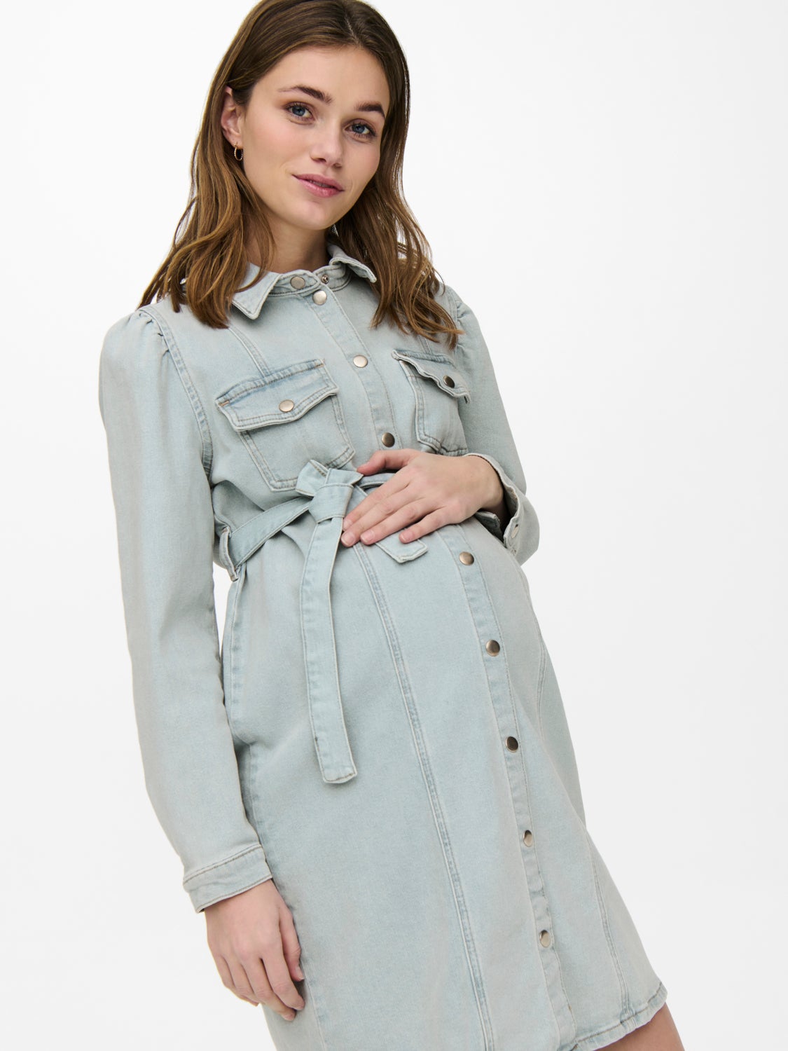 Mama belt Denim Dress