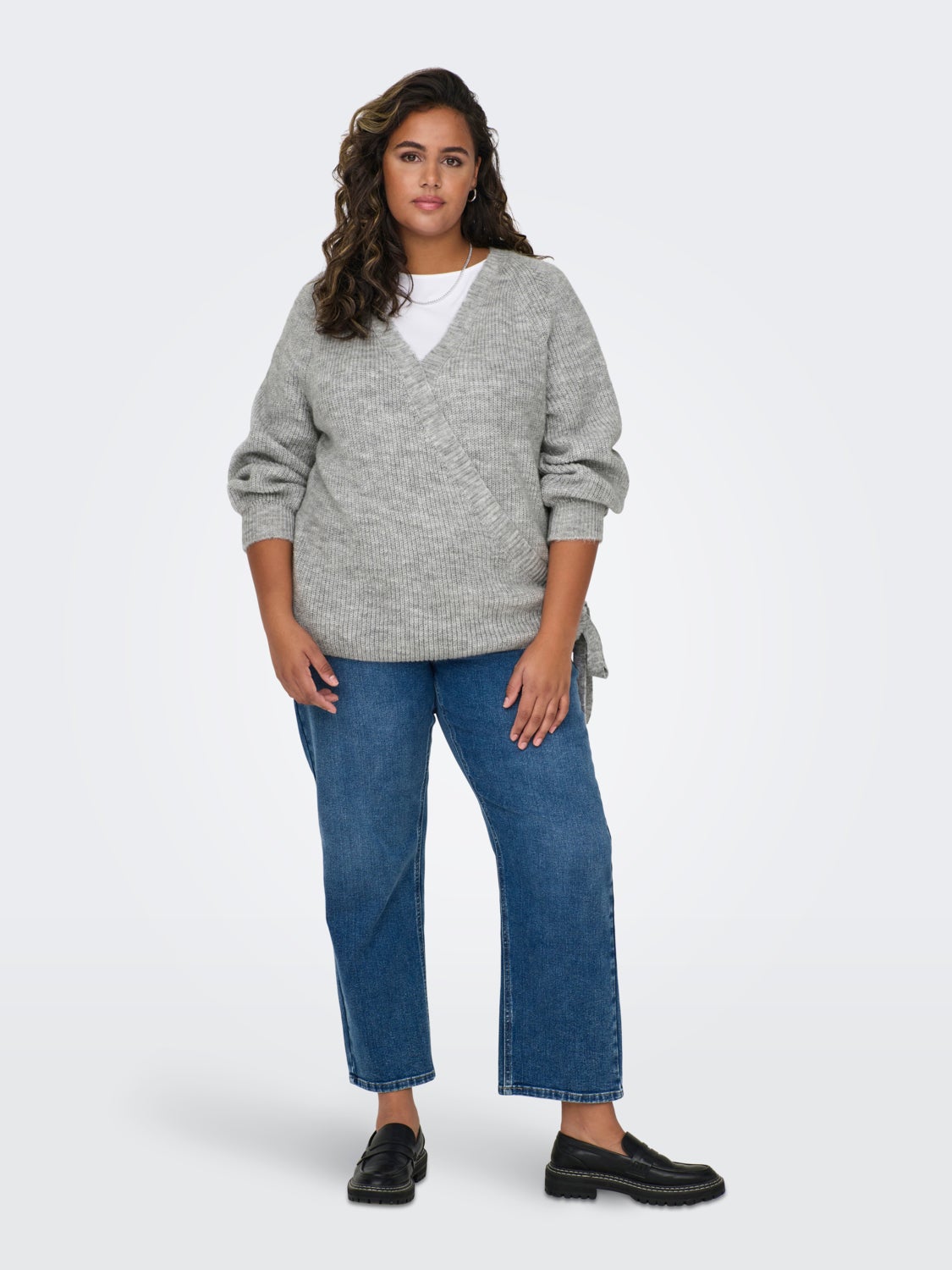 Curvy wrap Knitted Pullover