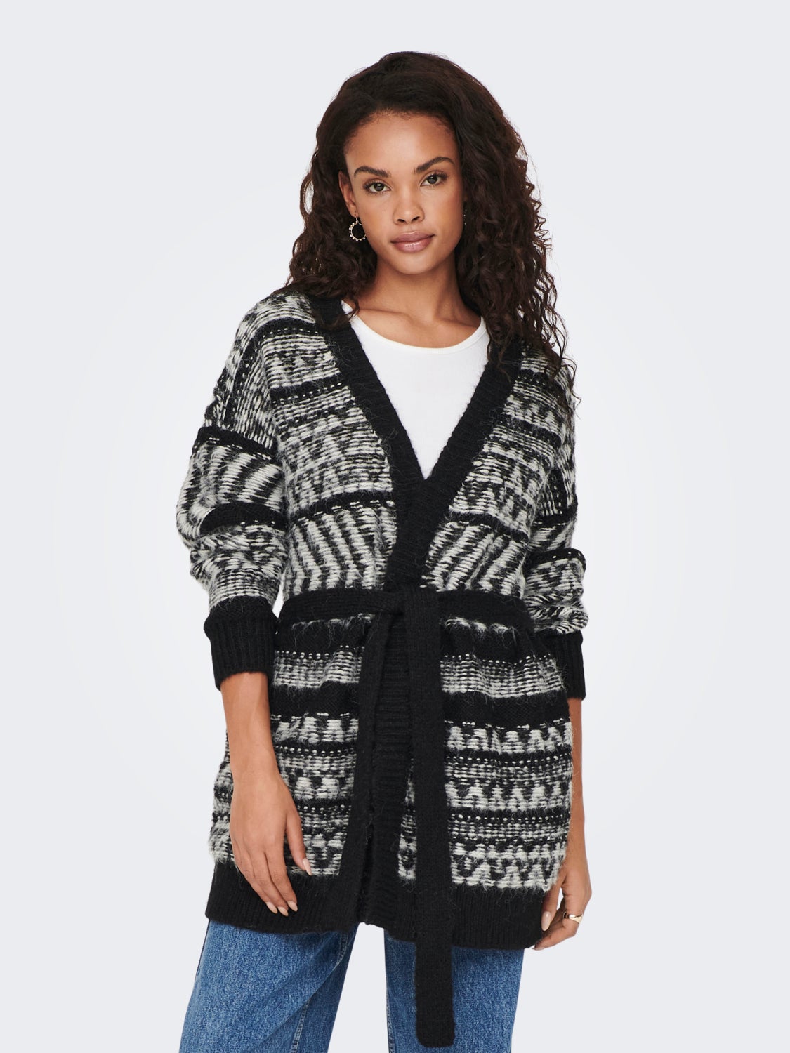 Long belted Knitted Cardigan