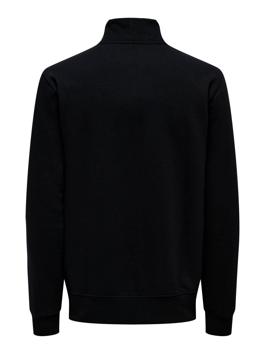 Half-zip sweatshirt with high neck