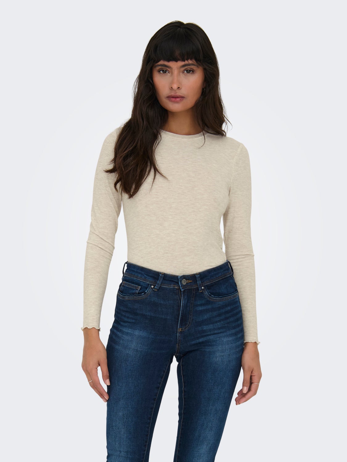 Wave edge Long sleeved top