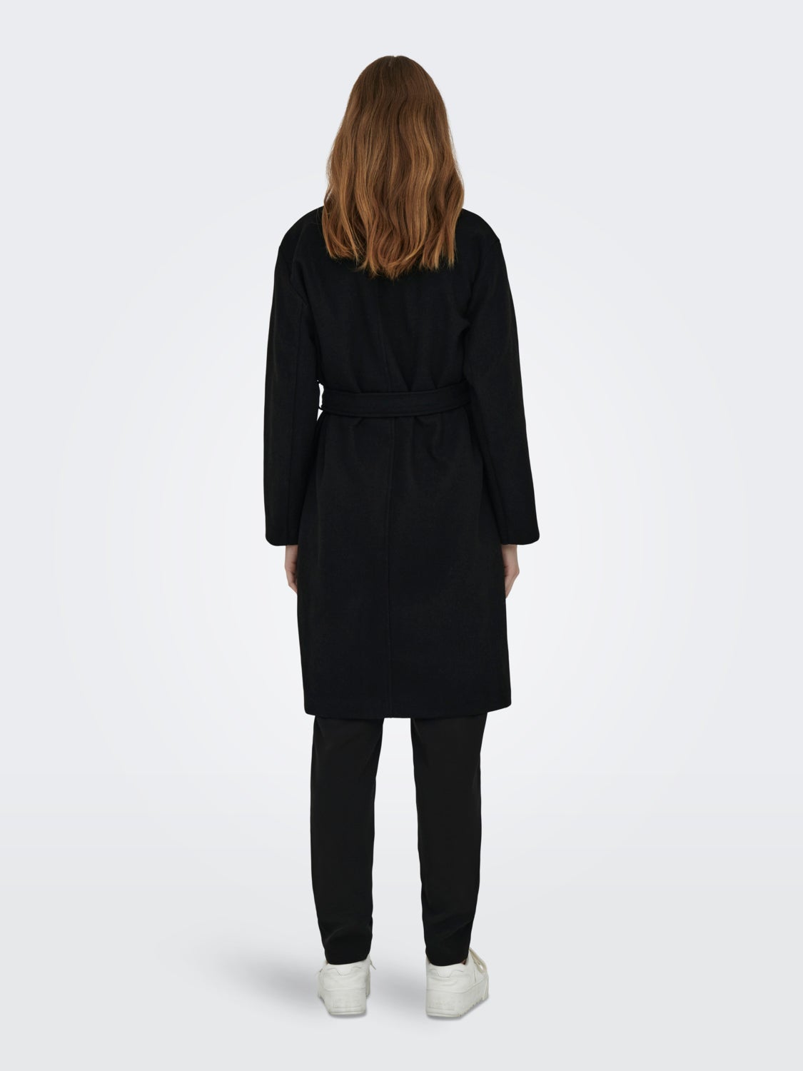 Long coat with belt