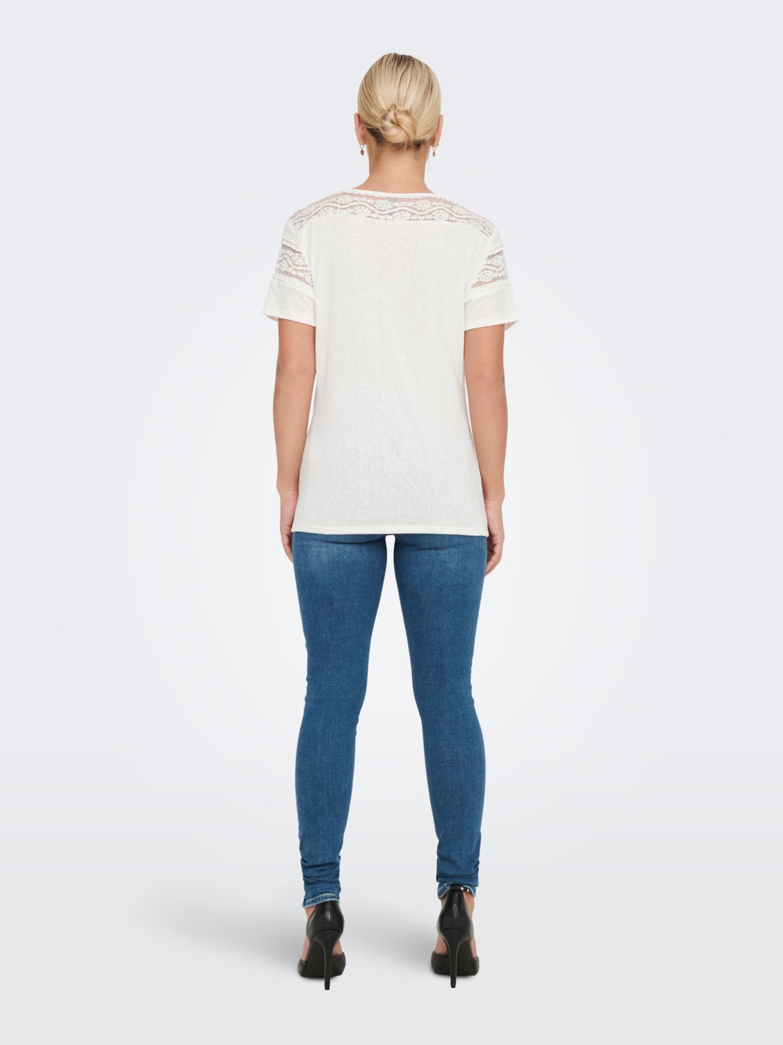 Lace mix Short Sleeved Top