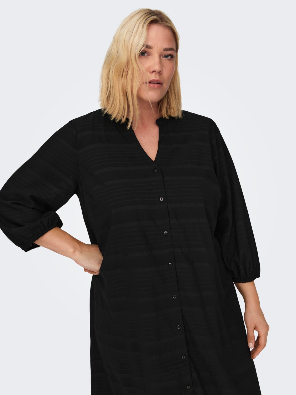 Curvy midi v-neck Dress