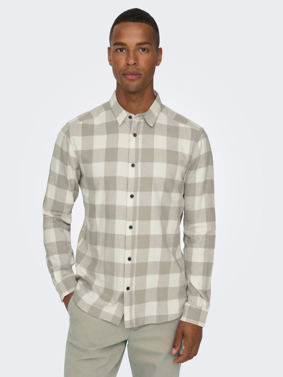 Slim fit checked shirt