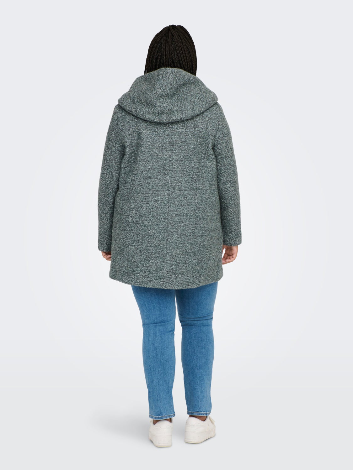 Curvy boucle wool Coat