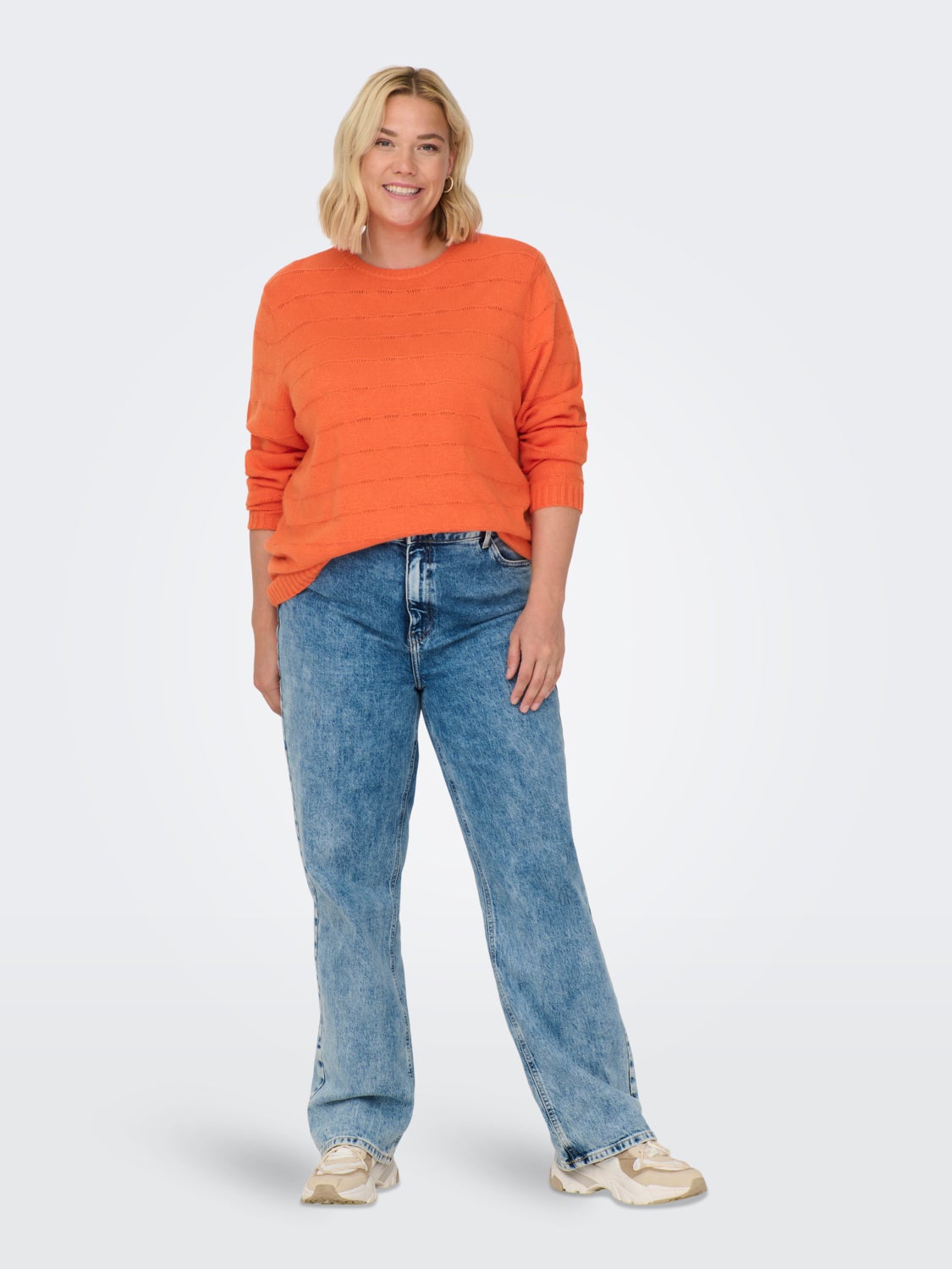 Curvy o-hals sweatshirt