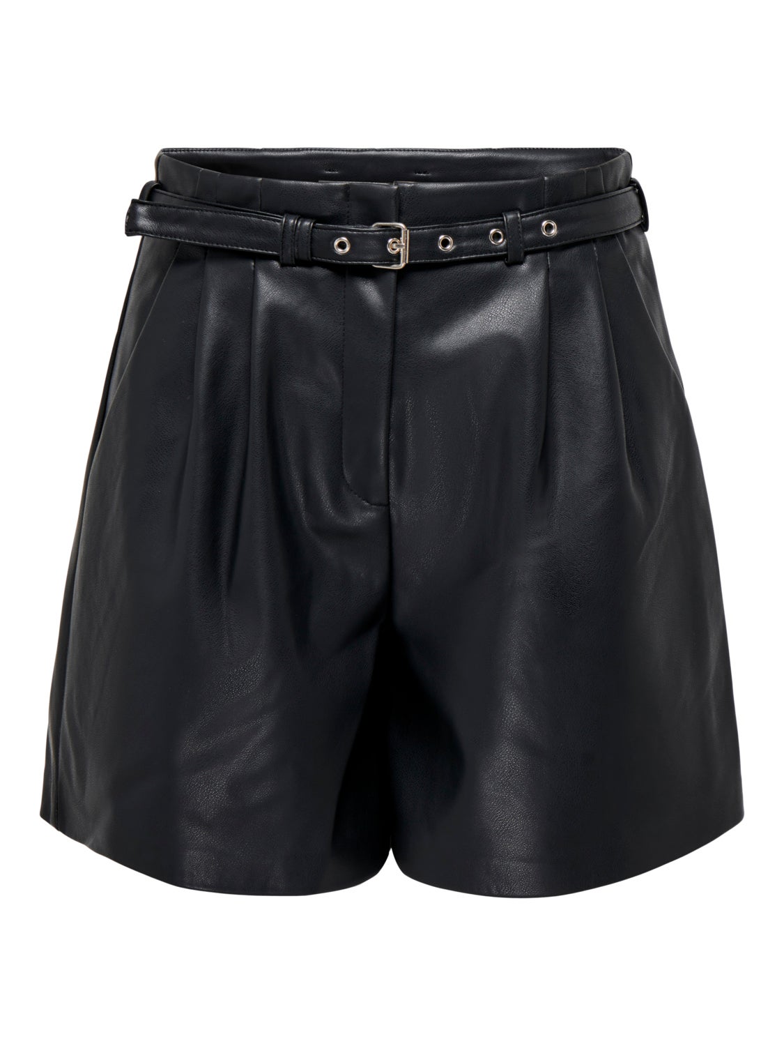 Faux leather shorts
