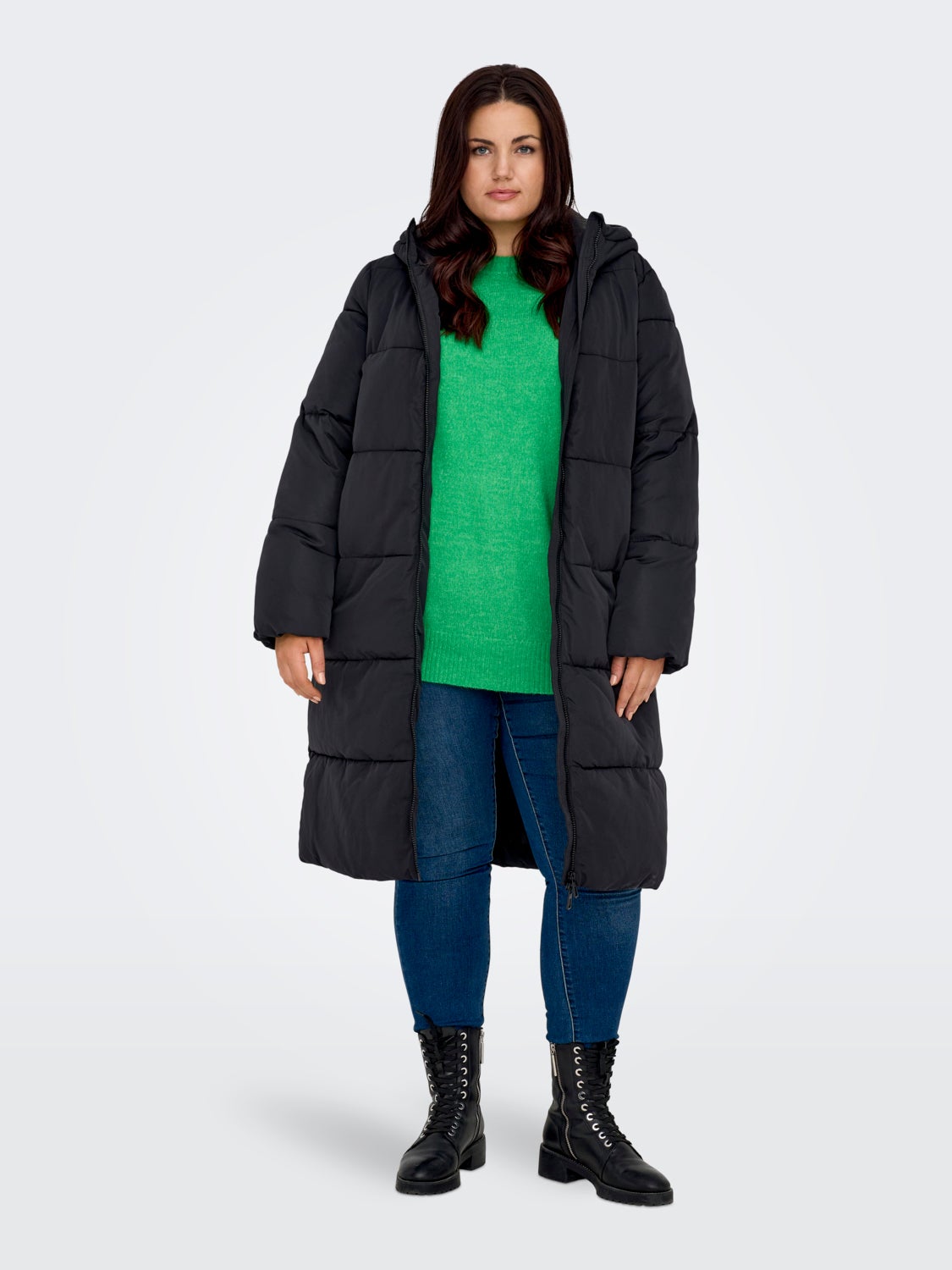 Curvy long puffer jacket