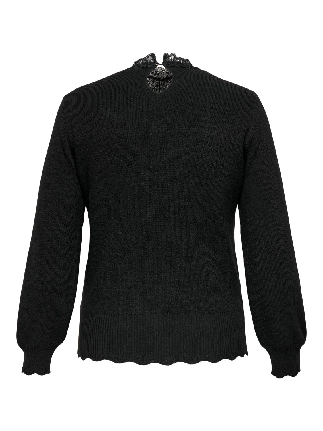 Curvy v-neck knitted pullover