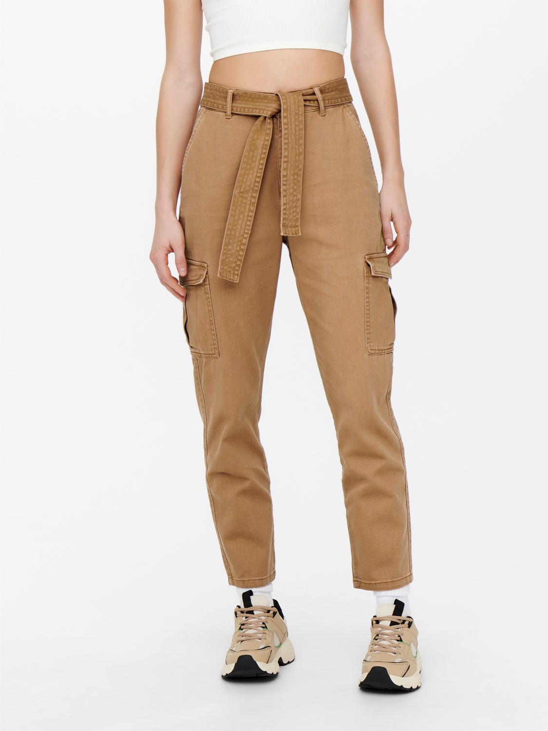 High waisted Cargo Trousers