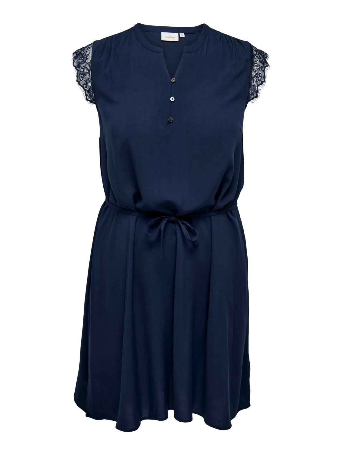 Midi Curvy v-neck viscose dress