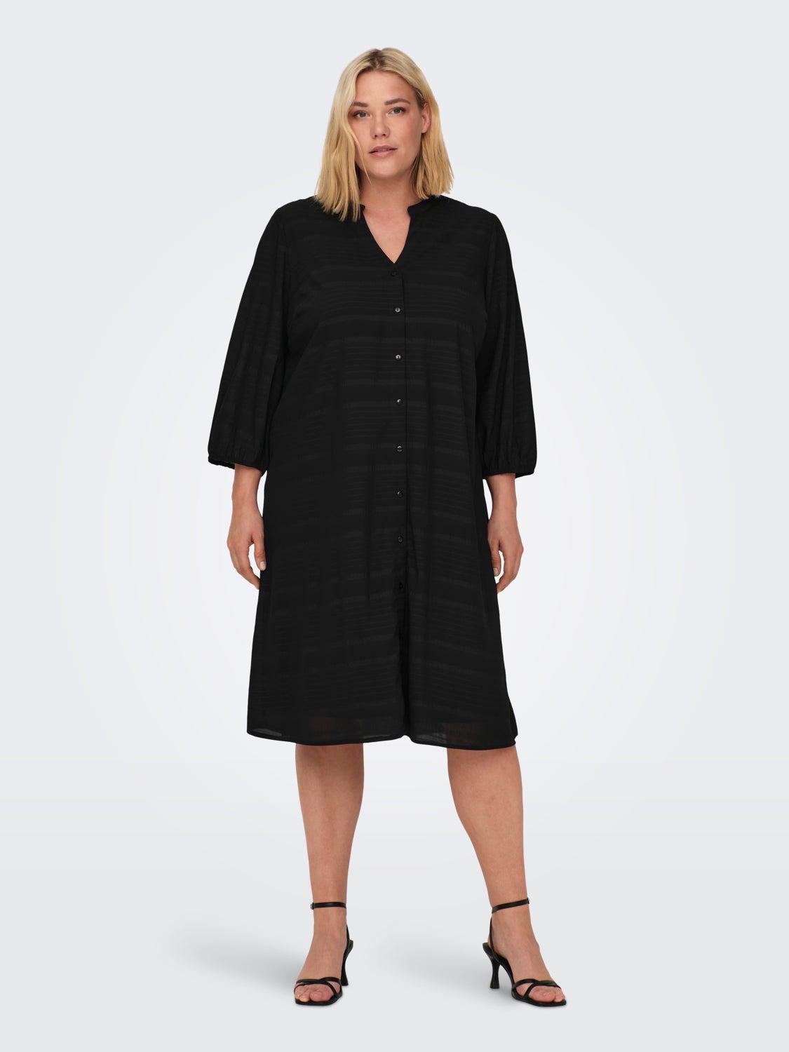 Curvy midi v-neck Dress