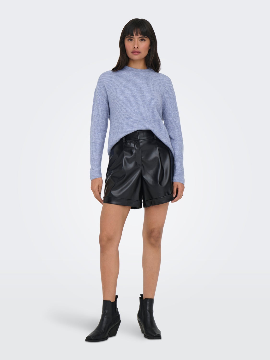High neck knitted pullover