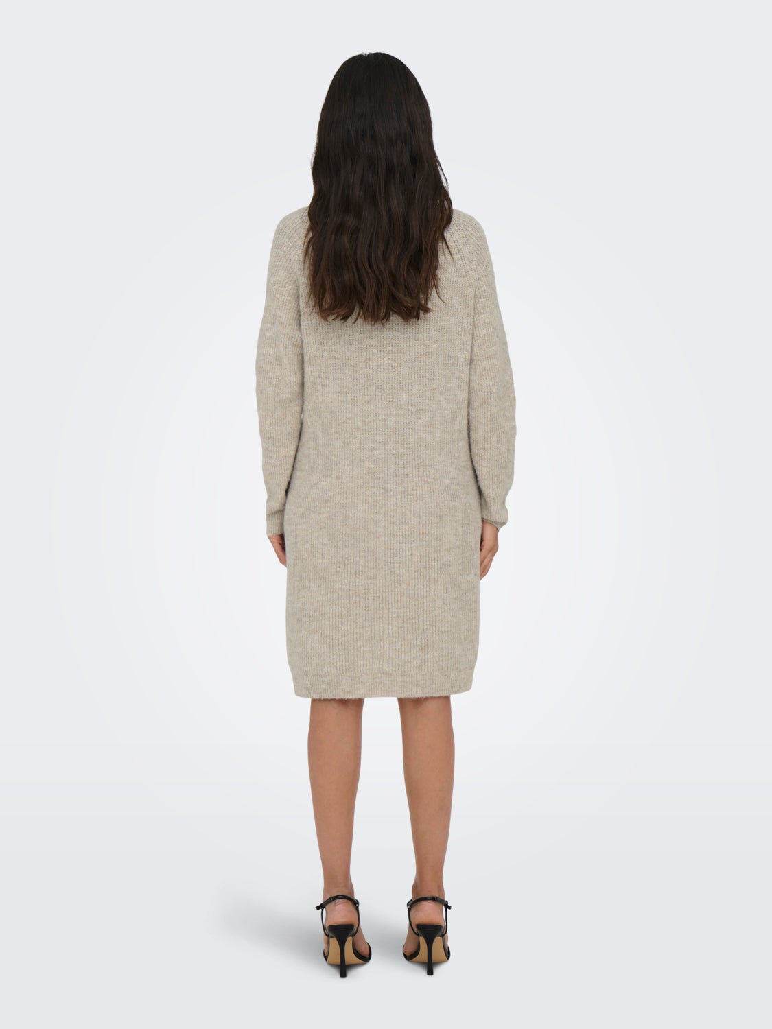 Mini roll neck knitted dress
