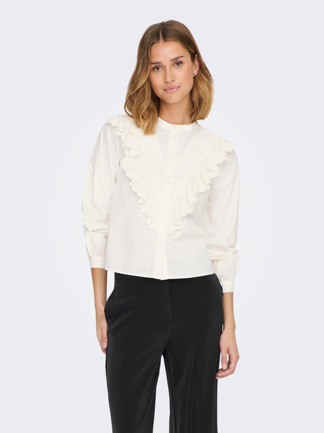 shirt with lace detail