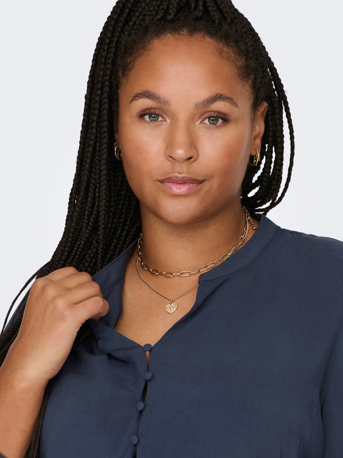 Curvy viscose Long Sleeved Top